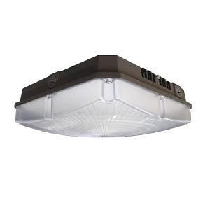 ÉCLAIRAGE DE CORNICHE ET GARAGE CARRÉ DEL 40/60/70W, 4800-9288LM, 120-347V, 3000/4000/5000K - BRONZE