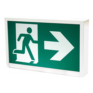 RUNNING MAN BLANC AVEC BATTERIE INTERNE 90MIN ENTRÉE 120/277/347V