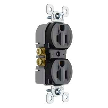 PRISE DUPLEX TAMPER-RESISTANT TRADEMASTER® 15A 125V - NOIRE