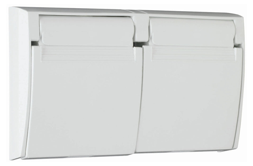 COUVERCLE THERMOPLASTIQUE À FERMETURE AUTOMATIQUE - BLANC AVEC JOINT BLANC