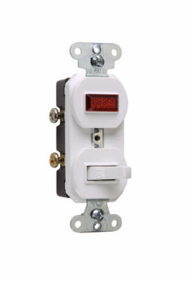INTERRUPTEUR COMBINÉ UNIPOLAIRE ET VOYANT LUMINEUX - BLANC