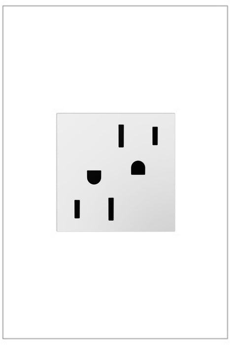 PRISE DOUBLE ORNEMENTE® TAMPER RESISTANT 15A - BLANCHE