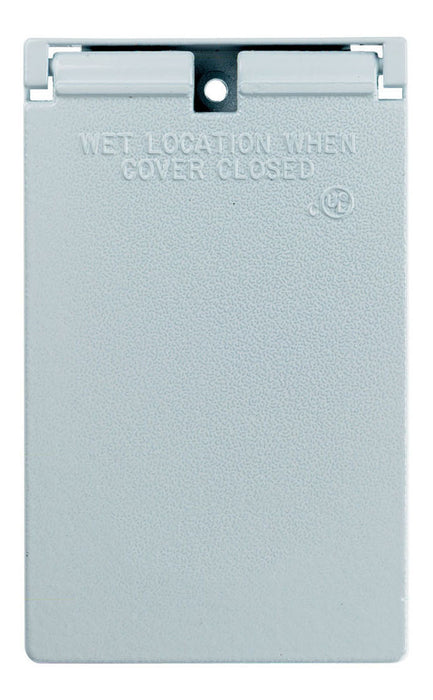DÉCORATEUR MOULÉ RÉSISTANT AUX INTEMPÉRIES/COUVERCLE VERTICAL GFCI, FERMETURE AUTOMATIQUE - BLANC