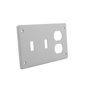 PLAQUE TRIPLE PRISE DUPLEX ET COMMUNICATEUR DOUBLE