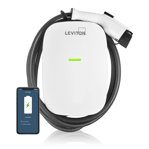 STATION DE RECHARGE POUR VÉHICULE ÉLECTRIQUE 80A, NIVEAU 2, AVEC WIFI, FONCTIONNE AVEC L'APPLICATION MY LEVITON