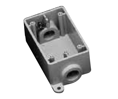 BOITE SIMPLE PROFONDE SÉRIE F 3/4" - 2 TROUS CONTINUS