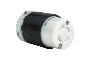 CONNECTEUR NEMA 20A L1420 - DOS NOIR, CORPS AVANT BLANC