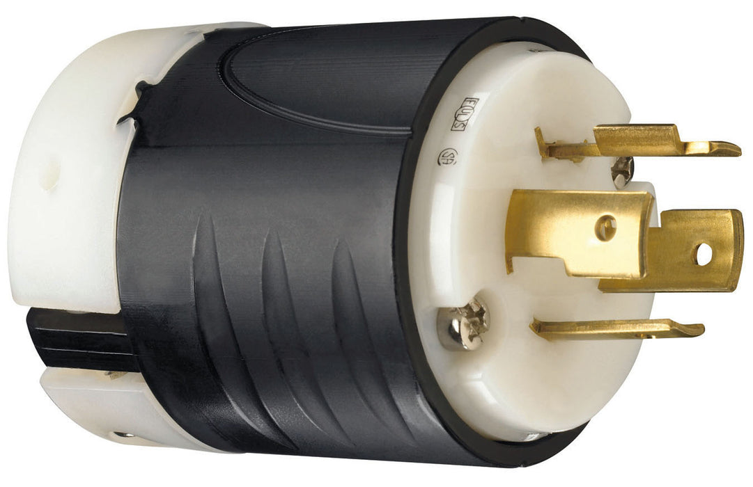 PRISE NEMA 20A L1420 - DOS NOIR, CORPS AVANT BLANC
