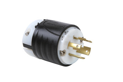 PRISE NEMA 20A L1520 - DOS NOIR, CORPS AVANT BLANC