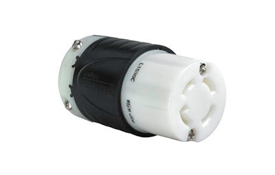 CONNECTEUR NEMA L1530 30A – DOS NOIR, CORPS AVANT BLANC