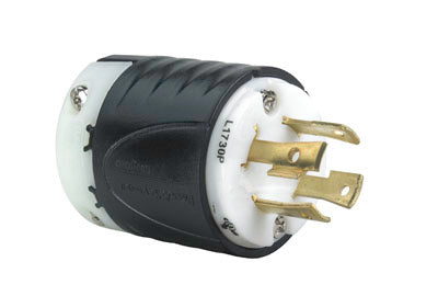 PRISE NEMA L1730 30A – DOS NOIR, CORPS AVANT BLANC