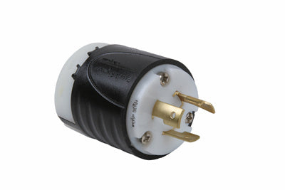 PRISE NEMA 20A L620 - DOS NOIR, CORPS AVANT BLANC