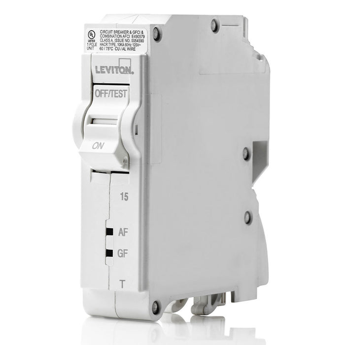 DISJONCTEUR DE DÉRIVATION MAGNÉTIQUE THERMIQUE 15A, 1 PÔLE AFCI/GFCI
