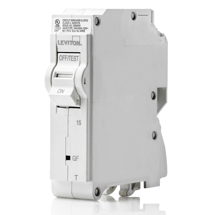 DISJONCTEUR DE DÉRIVATION MAGNÉTIQUE THERMIQUE GFCI, 1 PÔLE, 15A