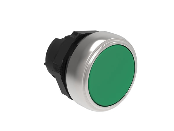 ACTIONNEUR À BOUTON-POUSSOIR, RESSORT DE RAPPEL Ø22mm - VERT