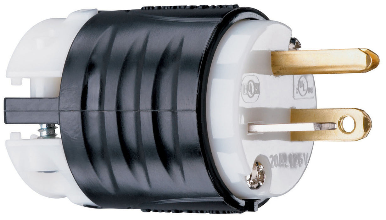 PRISE DE QUALITÉ SPÉCIALE À USAGE TRÈS INTENSIF, 20A, 125V - NOIR ET BLANC