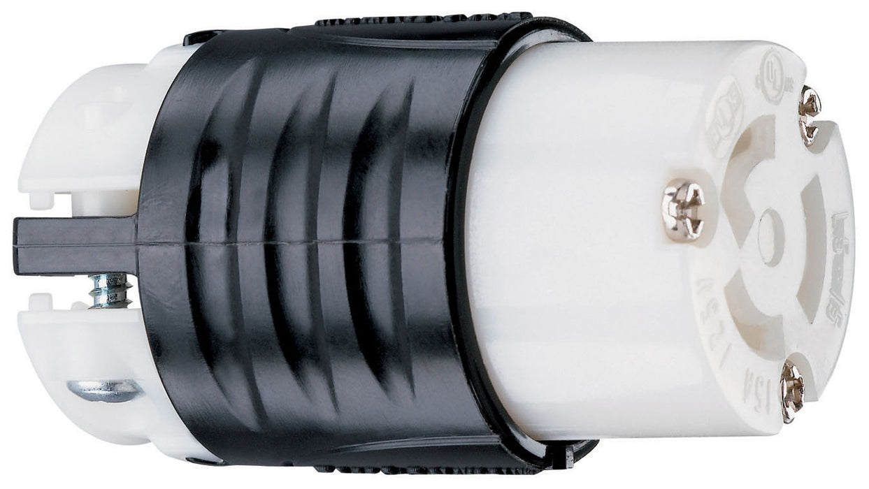CONNECTEUR NEMA L515 15A – DOS NOIR, CORPS AVANT BLANC