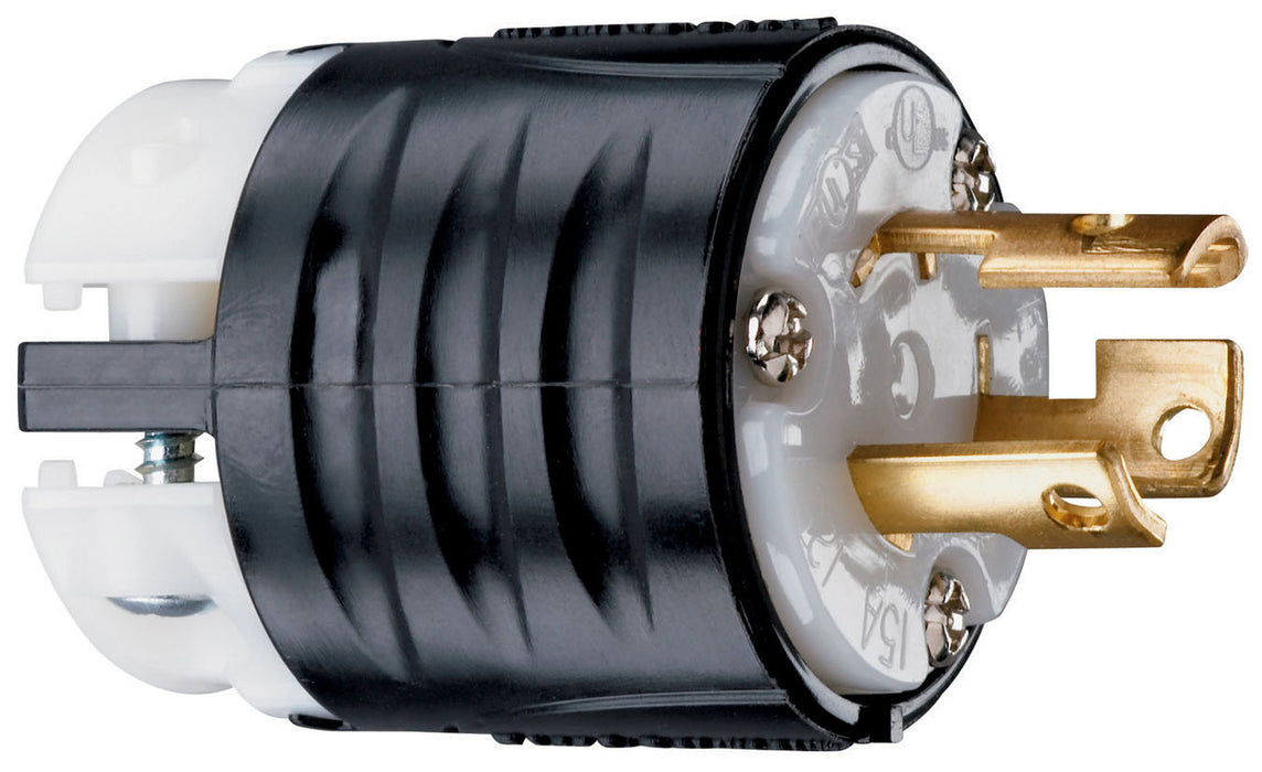 PRISE NEMA L515 15A – DOS NOIR, CORPS AVANT BLANC