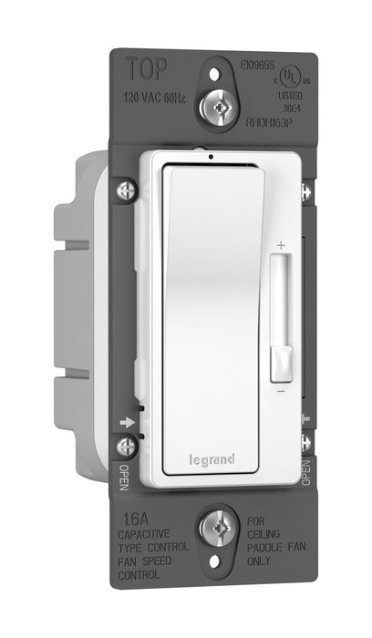 COMMANDE DE VITESSE DE VENTILATEUR UNIPOLAIRE/3 VOIES RADIANT® - BLANC