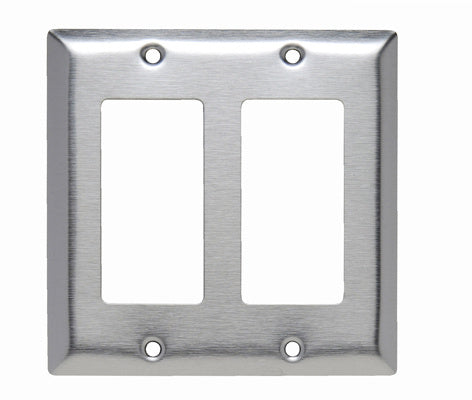PLAQUE DÉCORATIVE DEUX GROUPES - ACIER INOXYDABLE 430