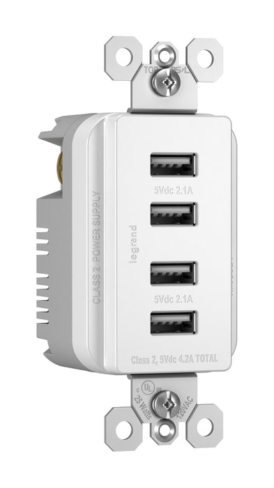 CHARGEUR USB QUAD RADIANT® - BLANC